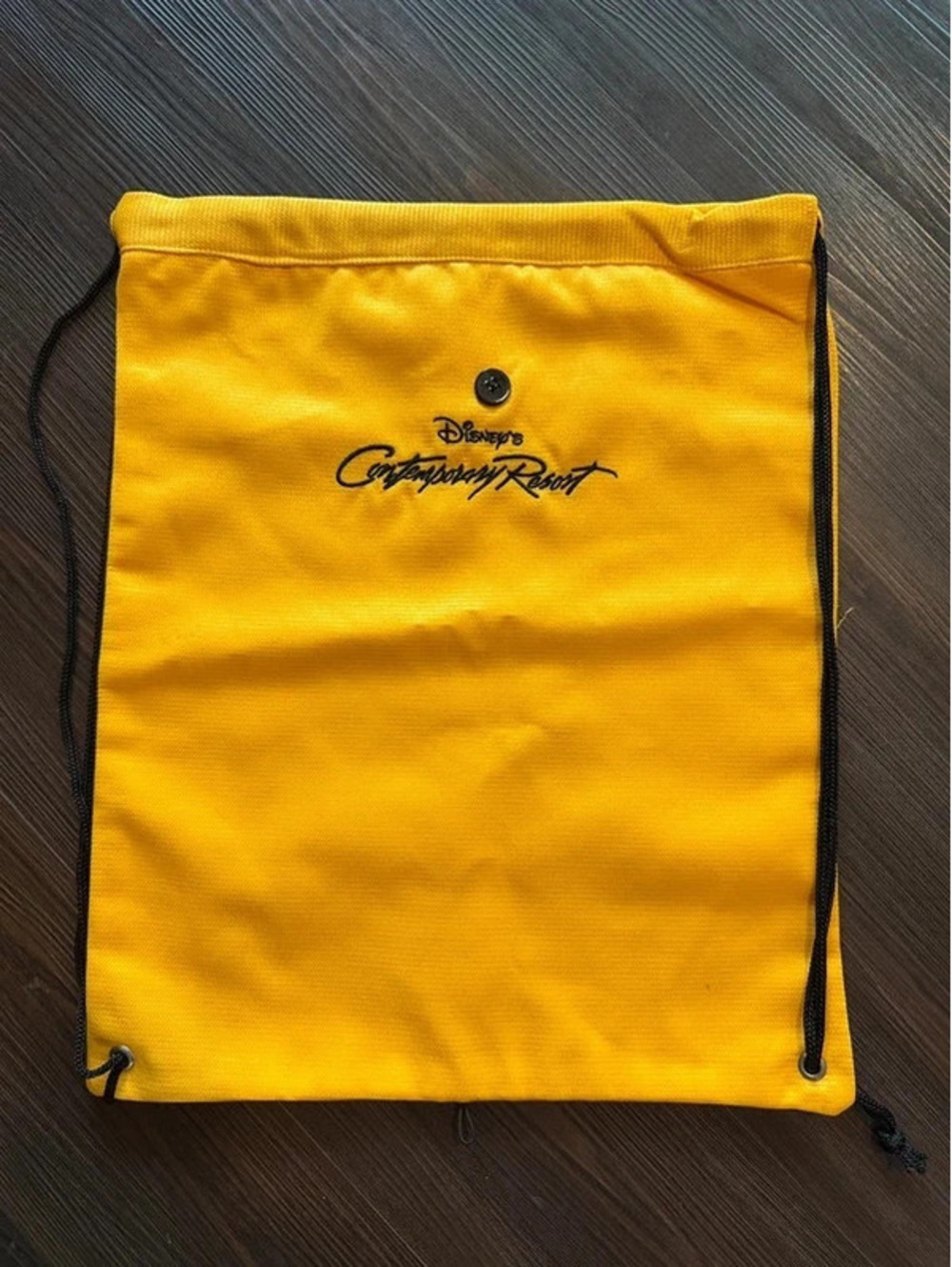 Disney contemporary resort yellow drawstring bag